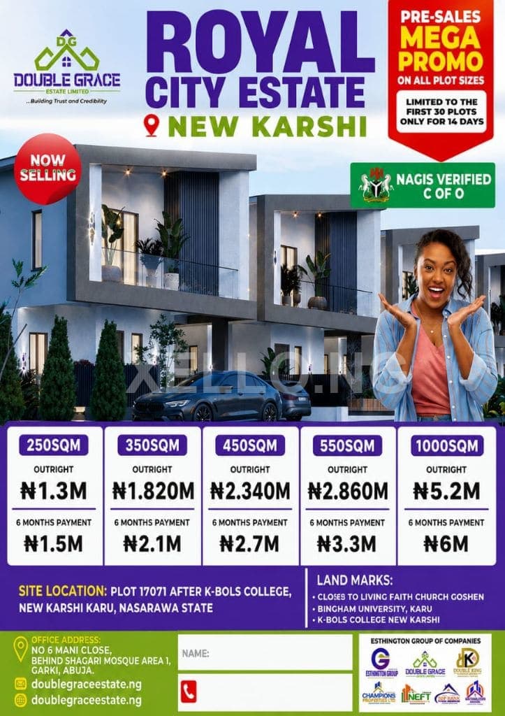 Royal City Estate New Karshi – Affordable Land from ₦1.3M with 6 Months Payment Plan